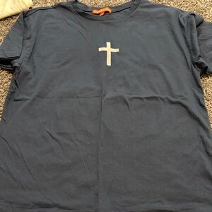 Navy Blue Cross T-Shirt